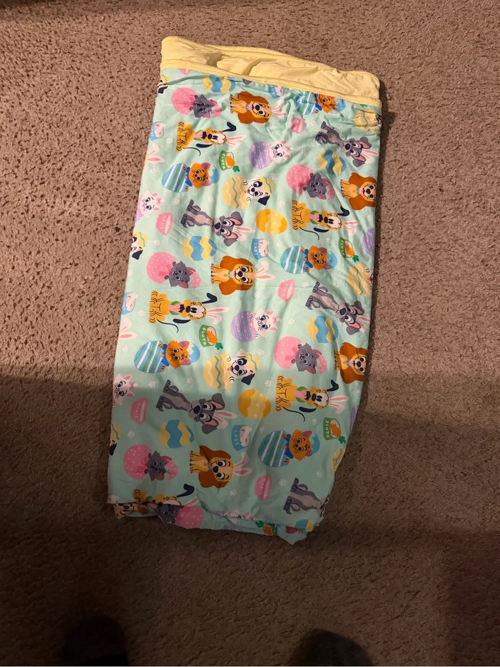 Little Sleepies Mint Green Animal Print Pajama Pants with Yellow Waistband